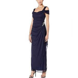 sachin and babi light blue dress Asymmetric velvet bustier gown in black - Alex Perry